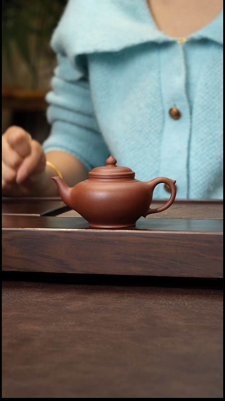 茶壶紫砂底槽清笑樱140cc左右