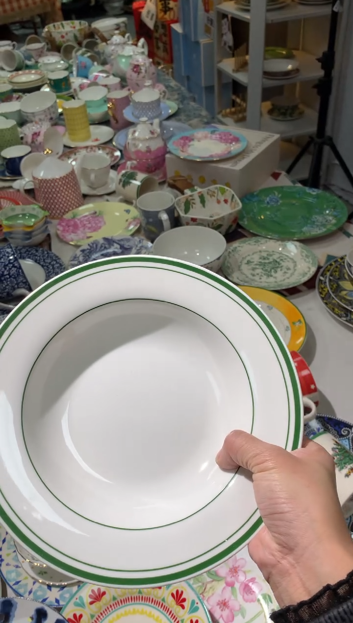 【闪购商品】瓷片CC428陶瓷没有完美无瑕陶瓷1个汤盘