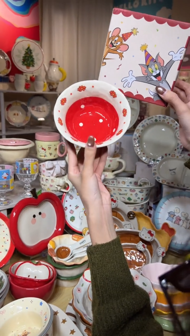 瓷可爱餐具发图片款
