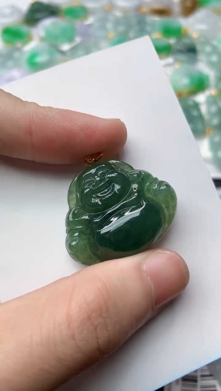 【闪购商品】翡翠颈饰18K金镶嵌37...........