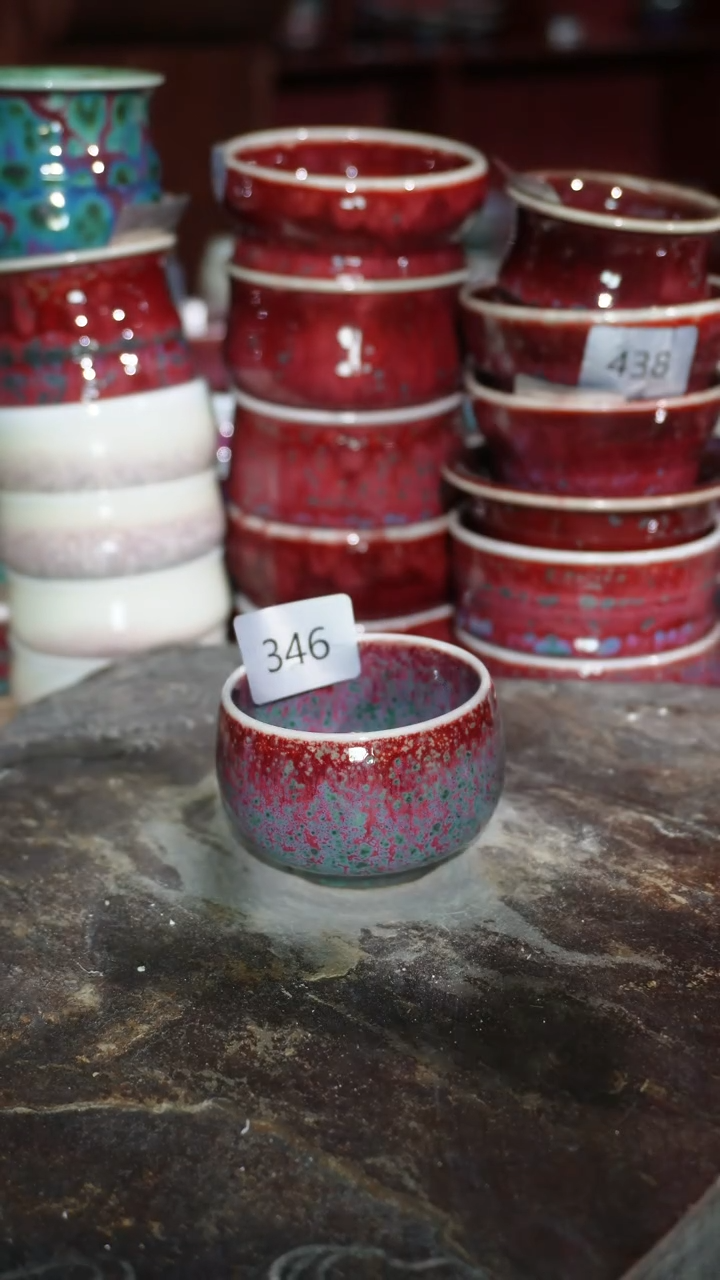 摆件陶精品窑变钧瓷茶器