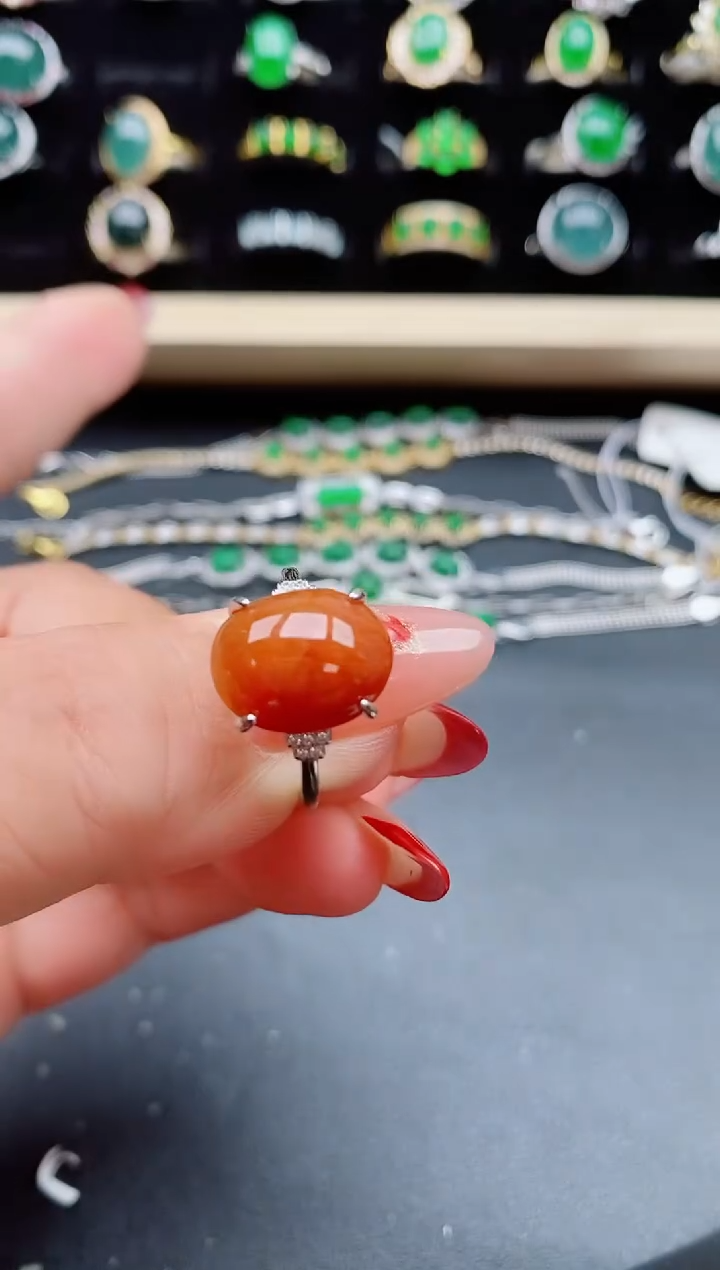 【闪购商品】翡翠戒指银S925镶嵌5080550