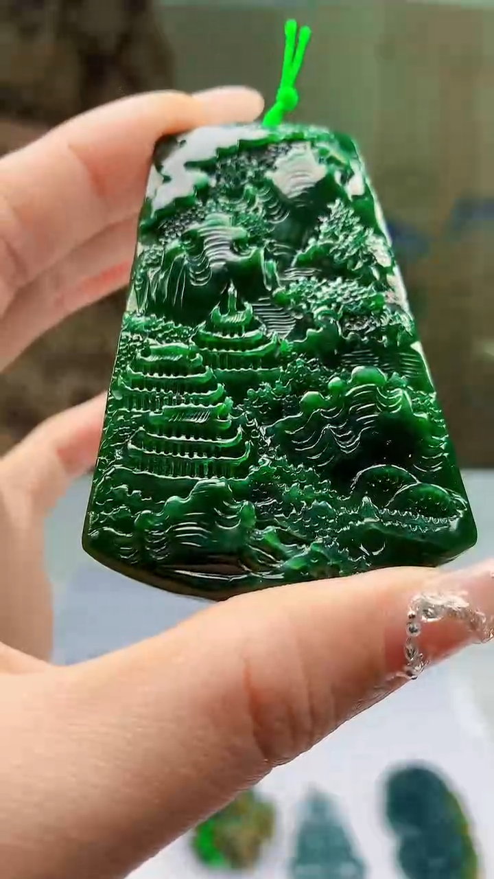 【闪购商品】定制翡翠未镶嵌4688ty-毛货挂件151