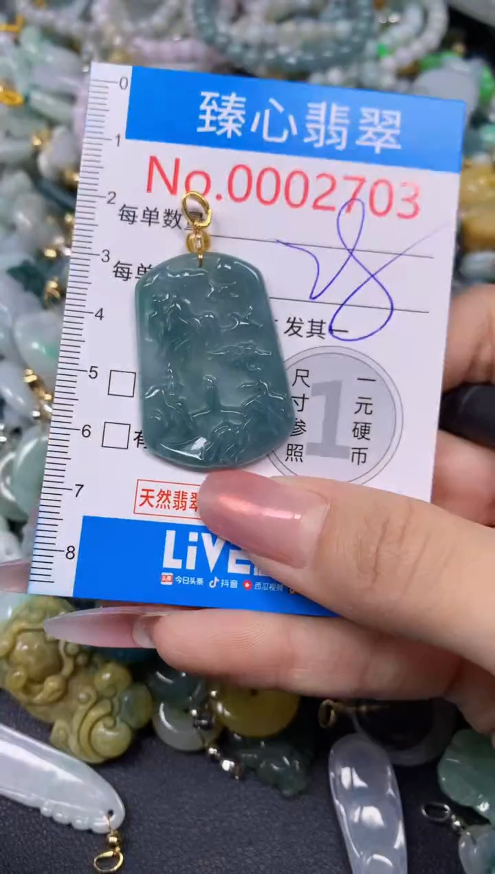 【闪购商品】翡翠颈饰未镶嵌含绳0002703