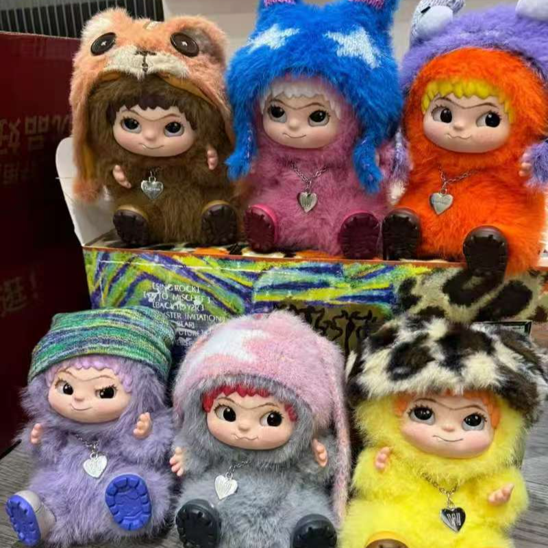 姐【拆盒】WAKUKU毛毛潮趣派对系列盲盒哇库库手办毛绒礼物