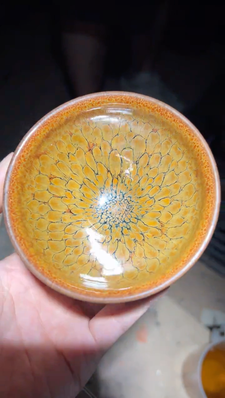 茶盏束口黄鹧鸪建窑建盏主人杯