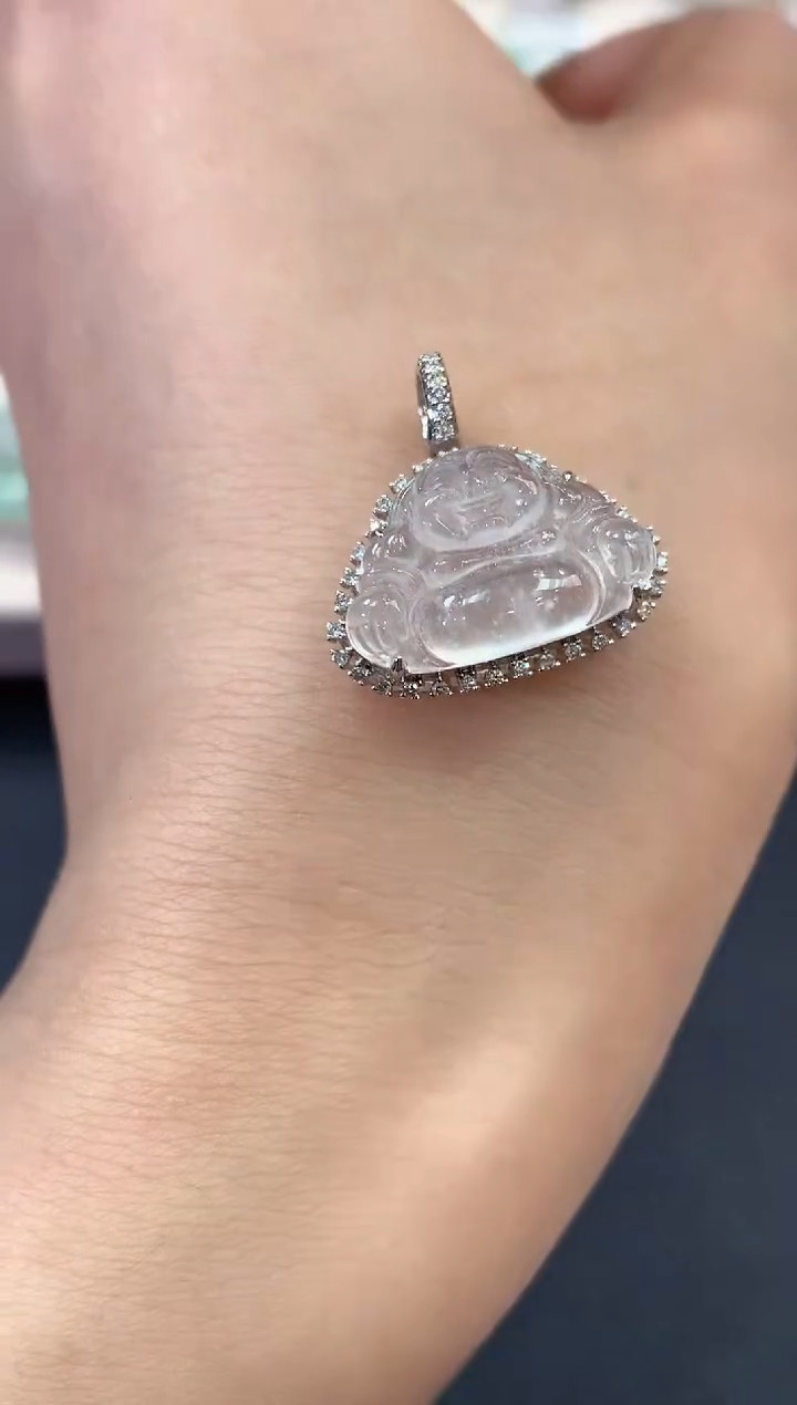 【闪购商品】翡翠吊坠(不含链)18K金镶嵌 B22