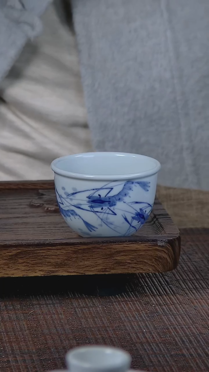 【闪购商品】折葵非器手工手绘虾趣缸杯