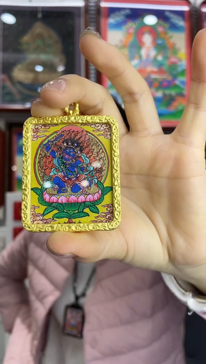 吊坠纯手绘唐卡（非质量问题不退不换）不动