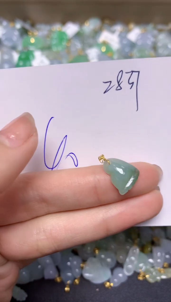 【闪购商品】翡翠颈饰18K金镶嵌 天然翡翠A货