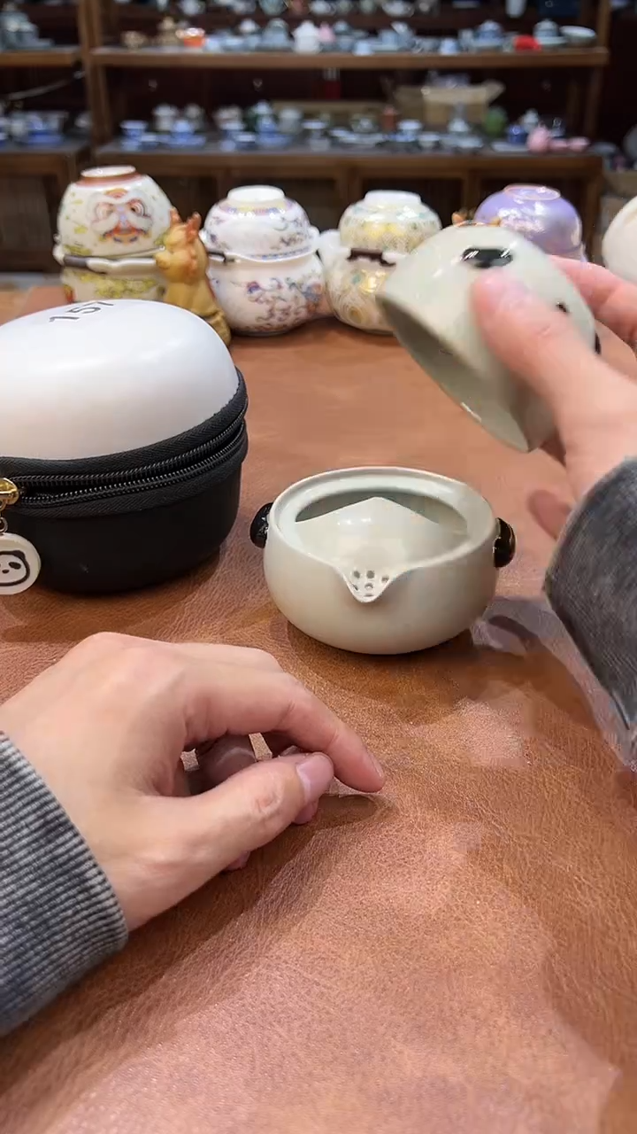 真的很便宜会开片的旅行茶具