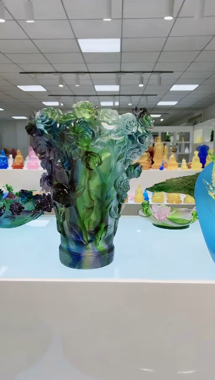 【闪购商品】茶宠古法琉璃 29cm大花瓶