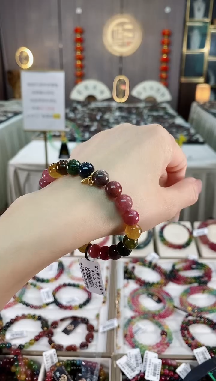 单圈手串8.5mm+未镶嵌碧玺（多样性发一条）hon