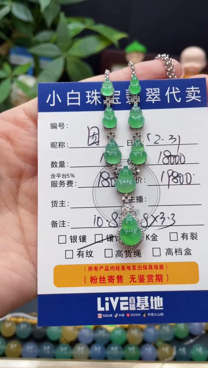 套链18K金镶嵌翡翠因*套链