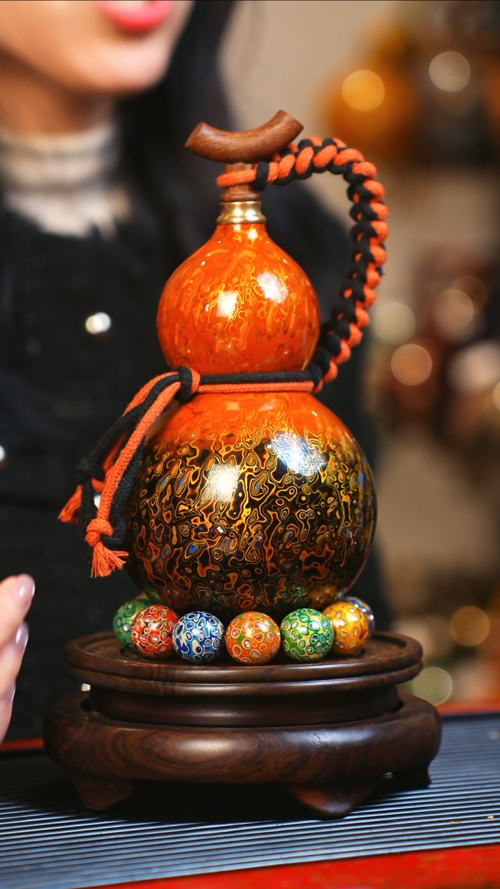 【闪购商品】JW177大师姐臻选非遗大漆酒葫芦