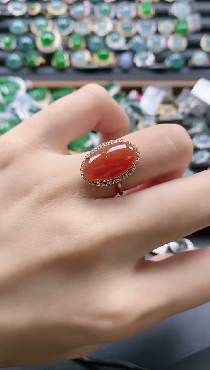 【闪购商品】翡翠戒指银S925镶嵌51511