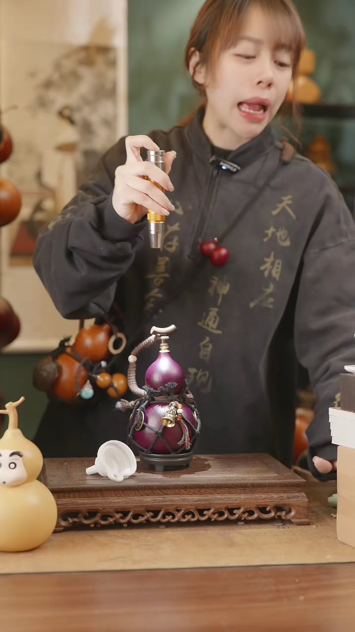 【闪购商品】27号精品天然大漆工艺防渗内胆酒葫芦~