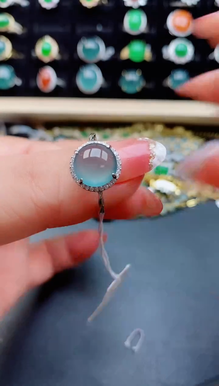 【闪购商品】翡翠戒指银S925镶嵌5080550