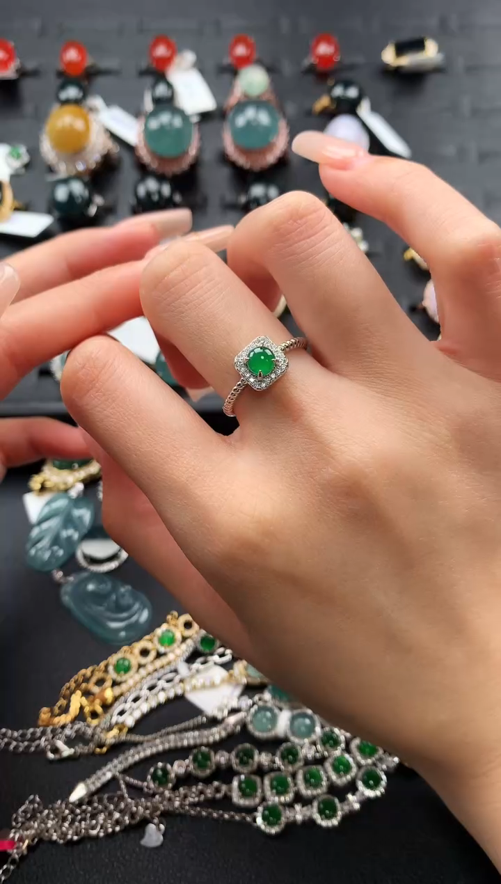 【闪购商品】翡翠戒指未镶嵌7698760760