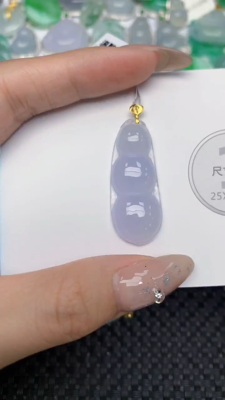 颈饰18K金镶嵌翡翠天然缅甸翡翠a货百元以上9元证书费自理