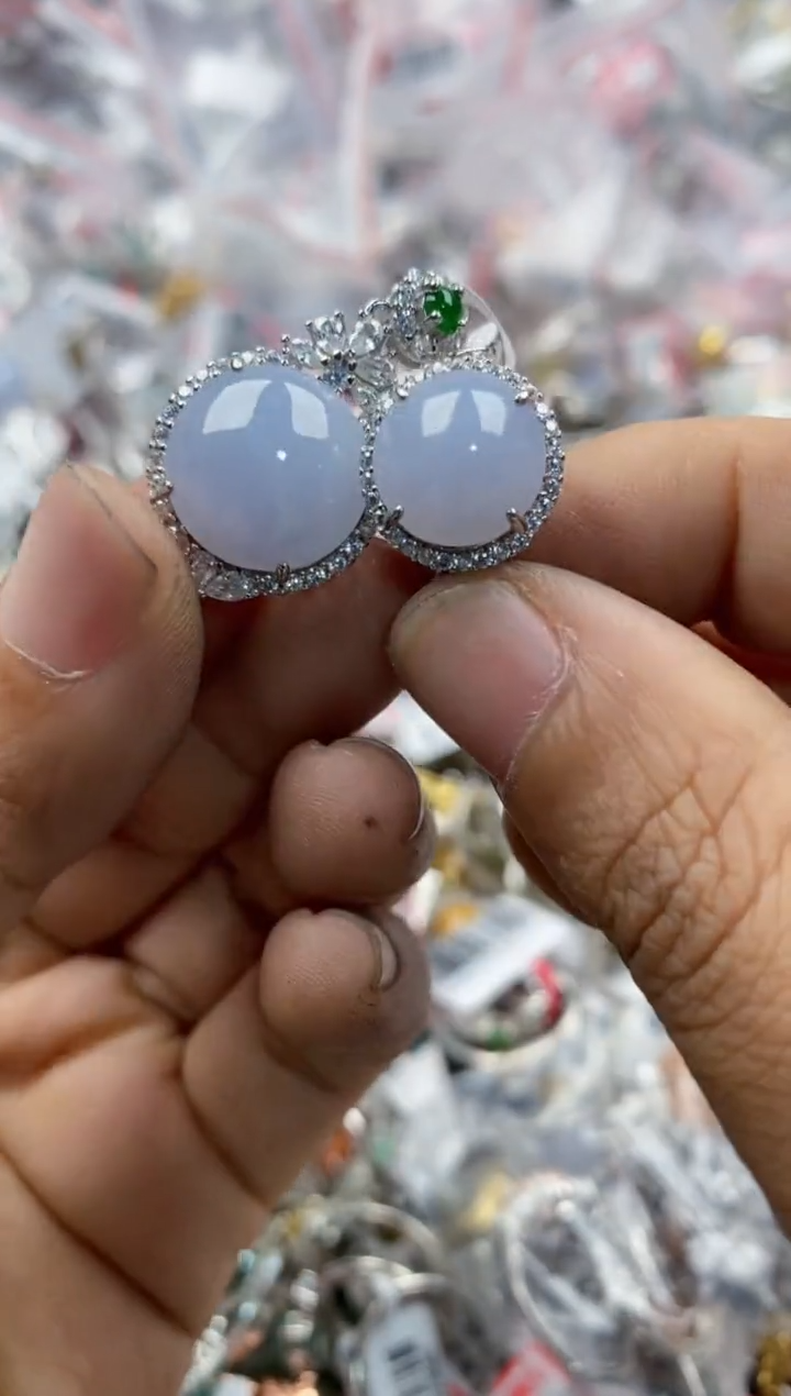 银S925镶嵌戒指翡翠1 3                   6