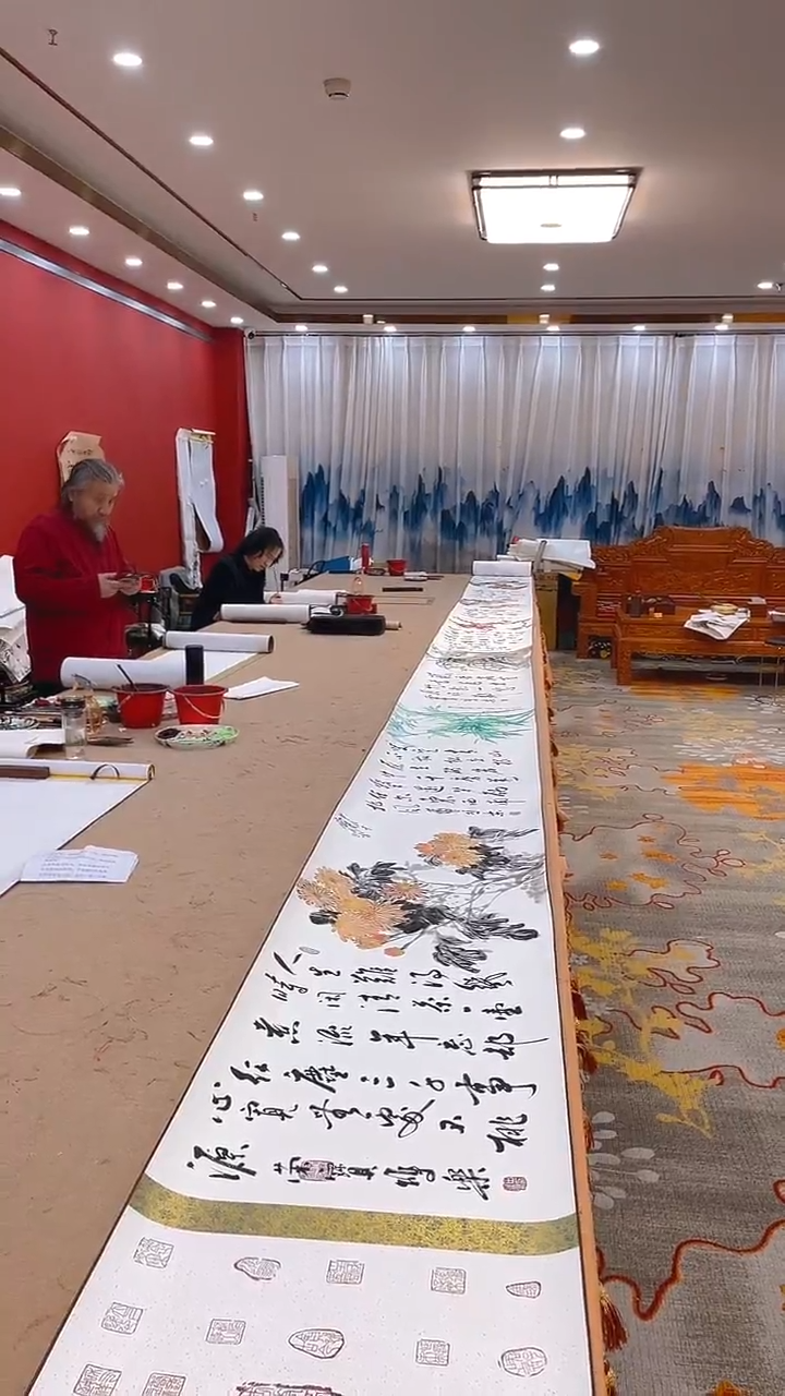 【闪购商品】书法田双乐梁汉民20米合作手卷