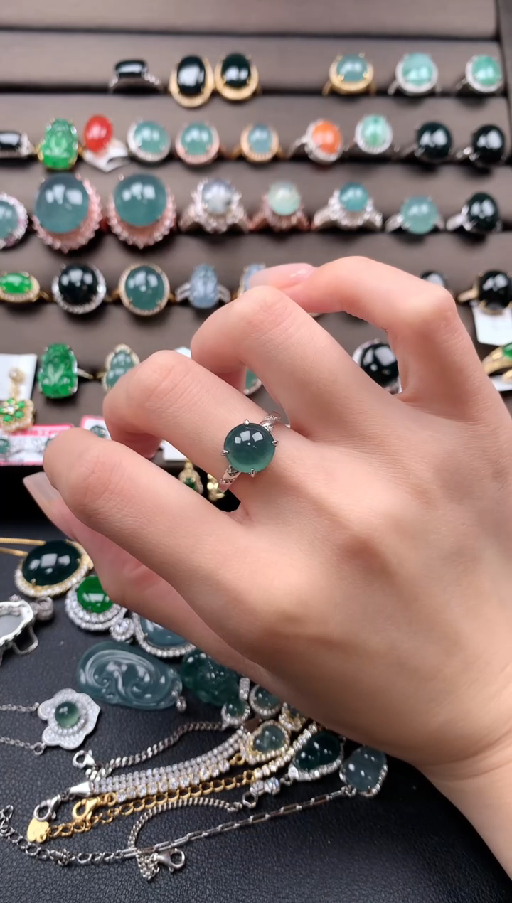 【闪购商品】翡翠戒指银S925镶嵌13131