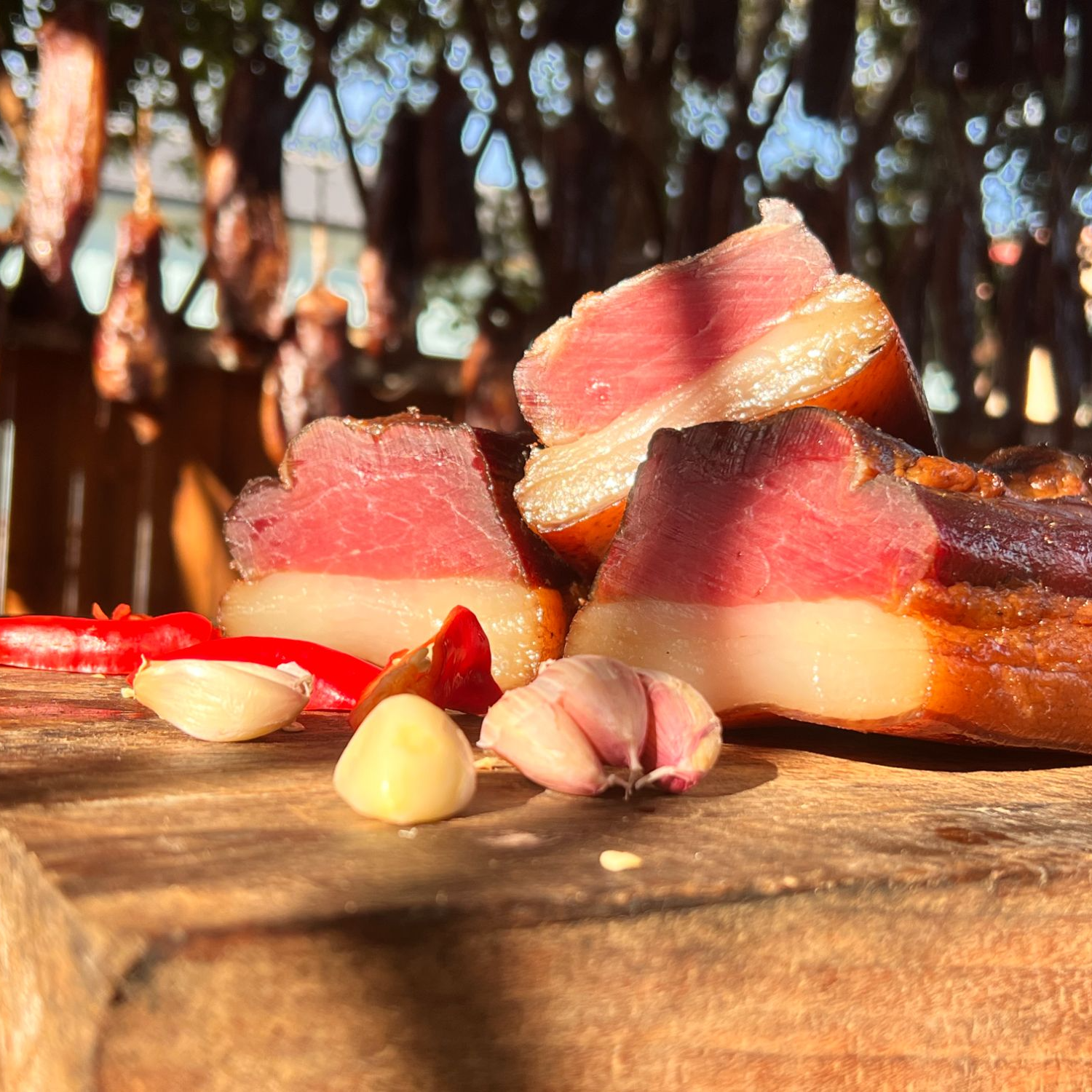 刘嘎公烟熏后腿肉【直播现称】