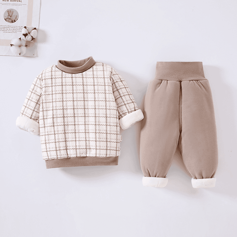 纯手工棉花衣套装冬季家居棉服袄裤子男女中小宝宝加厚绒保暖神器