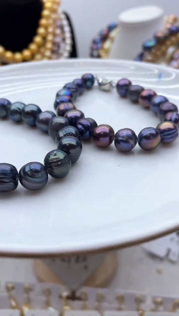 【闪购商品】淡水珍珠颈饰钛钢9