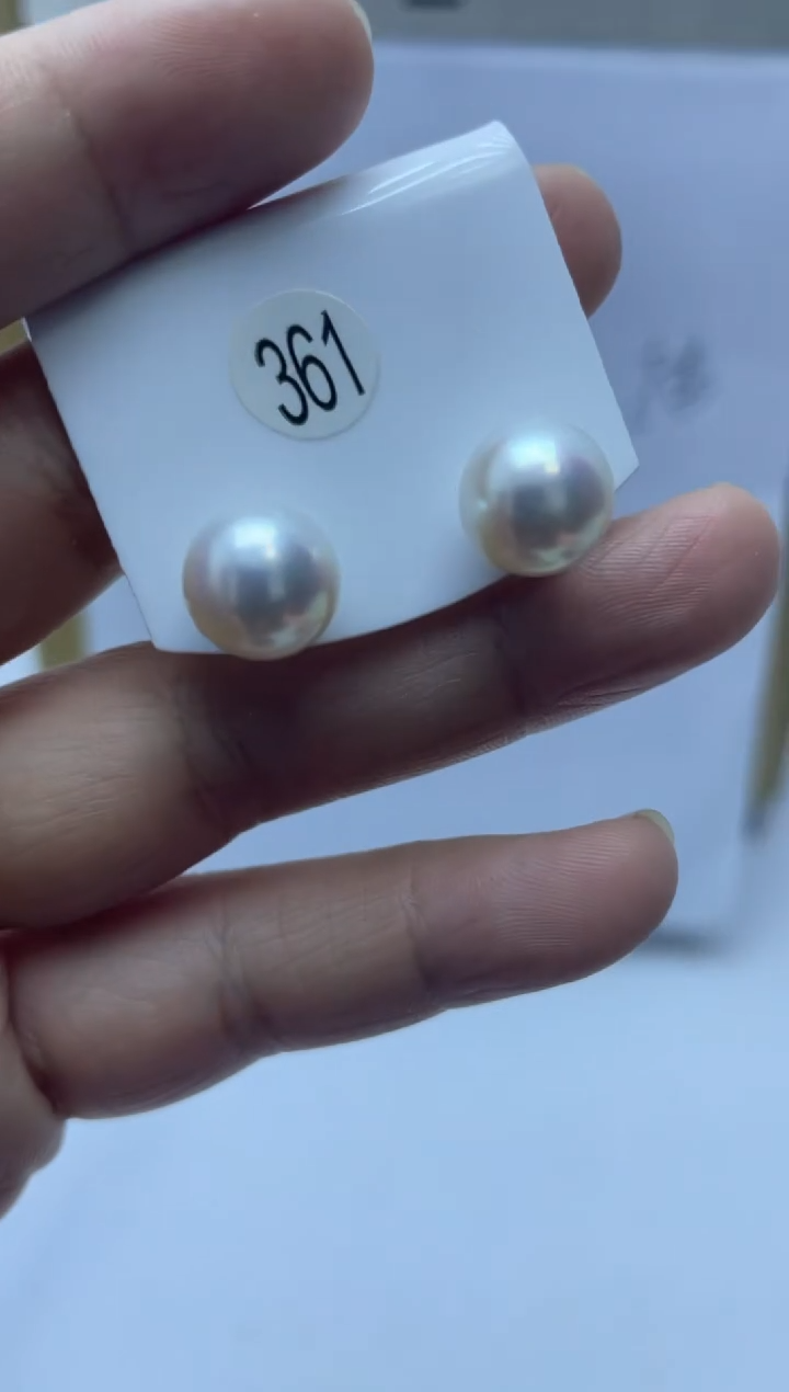 18K金镶嵌耳饰淡水珍珠361