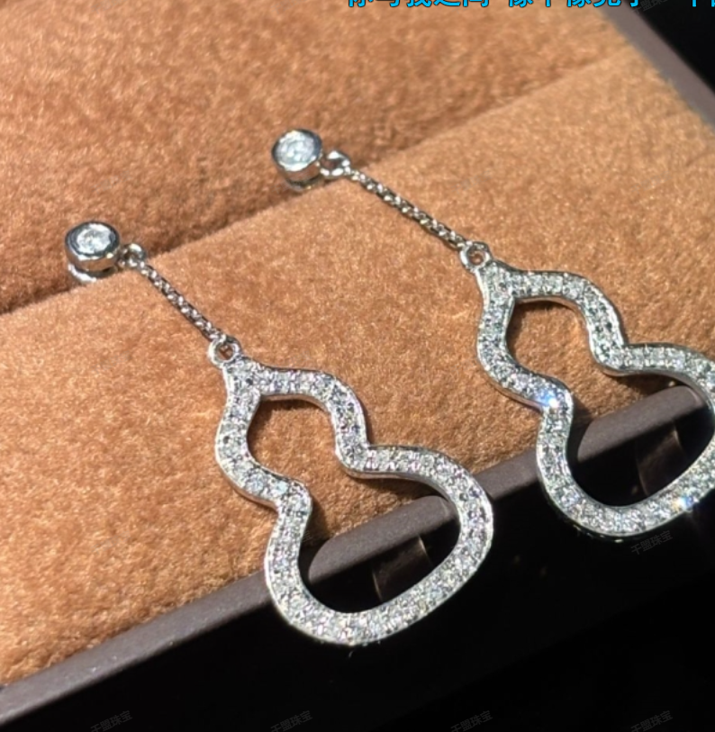 【VC珠宝】重金  80分中葫芦耳吊  奢华时尚气质福禄耳坠ZSES001666