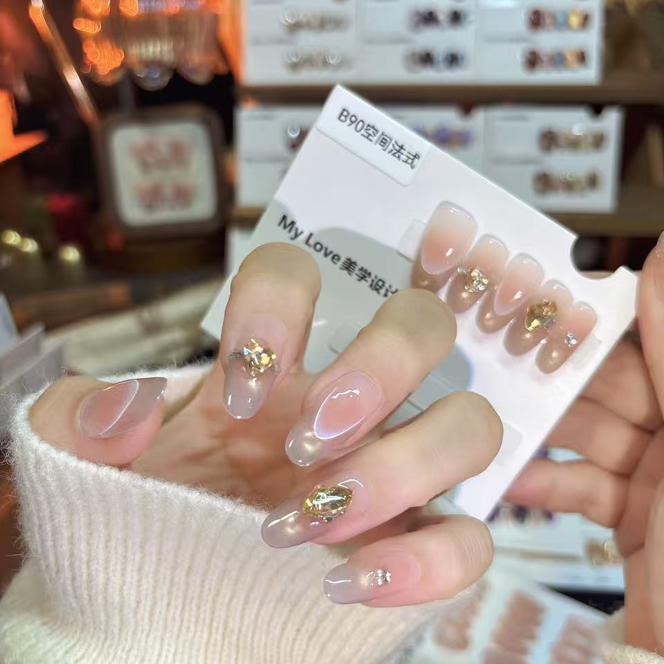 B90【空间法式】新年款纯手工秋冬显白气质穿戴甲