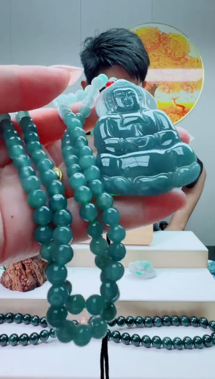 翡翠未镶嵌颈饰观音多样性随机发其一