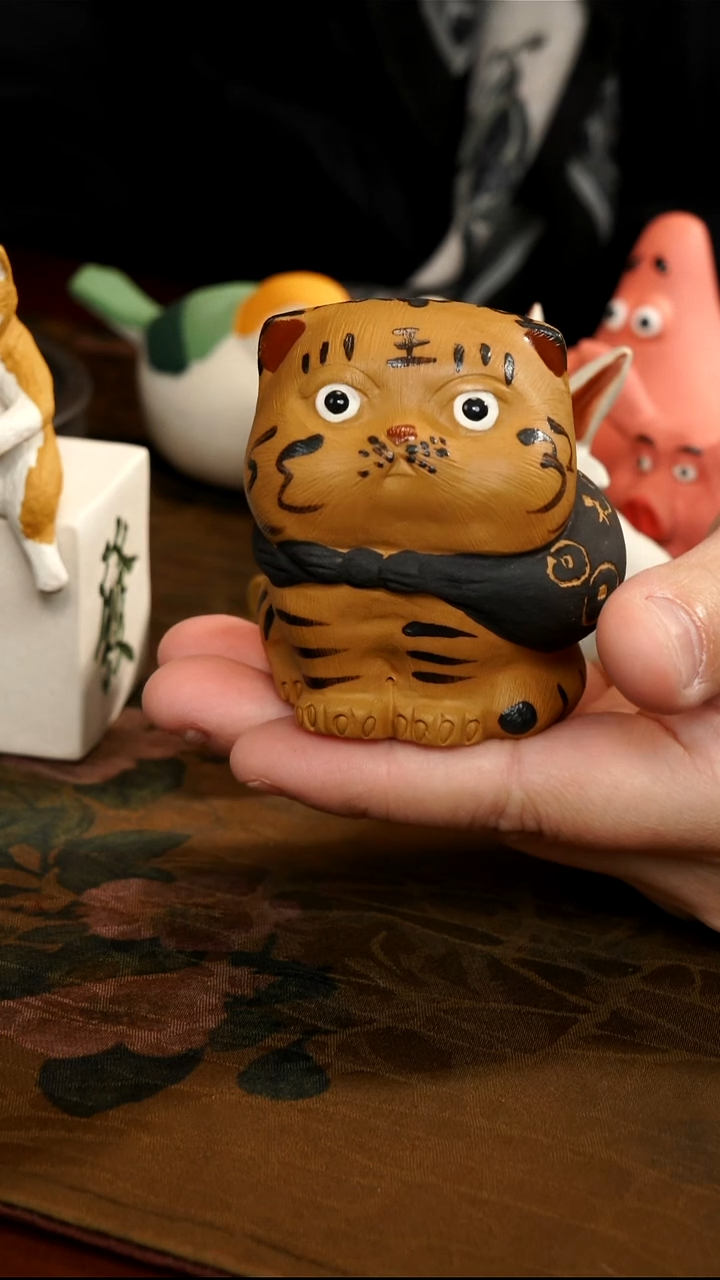 茶壶紫砂背包虎茶宠