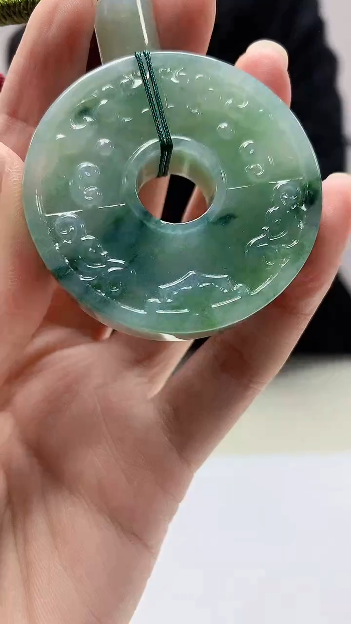 【闪购商品】定制翡翠未镶嵌4969zm-毛货挂件169扣子