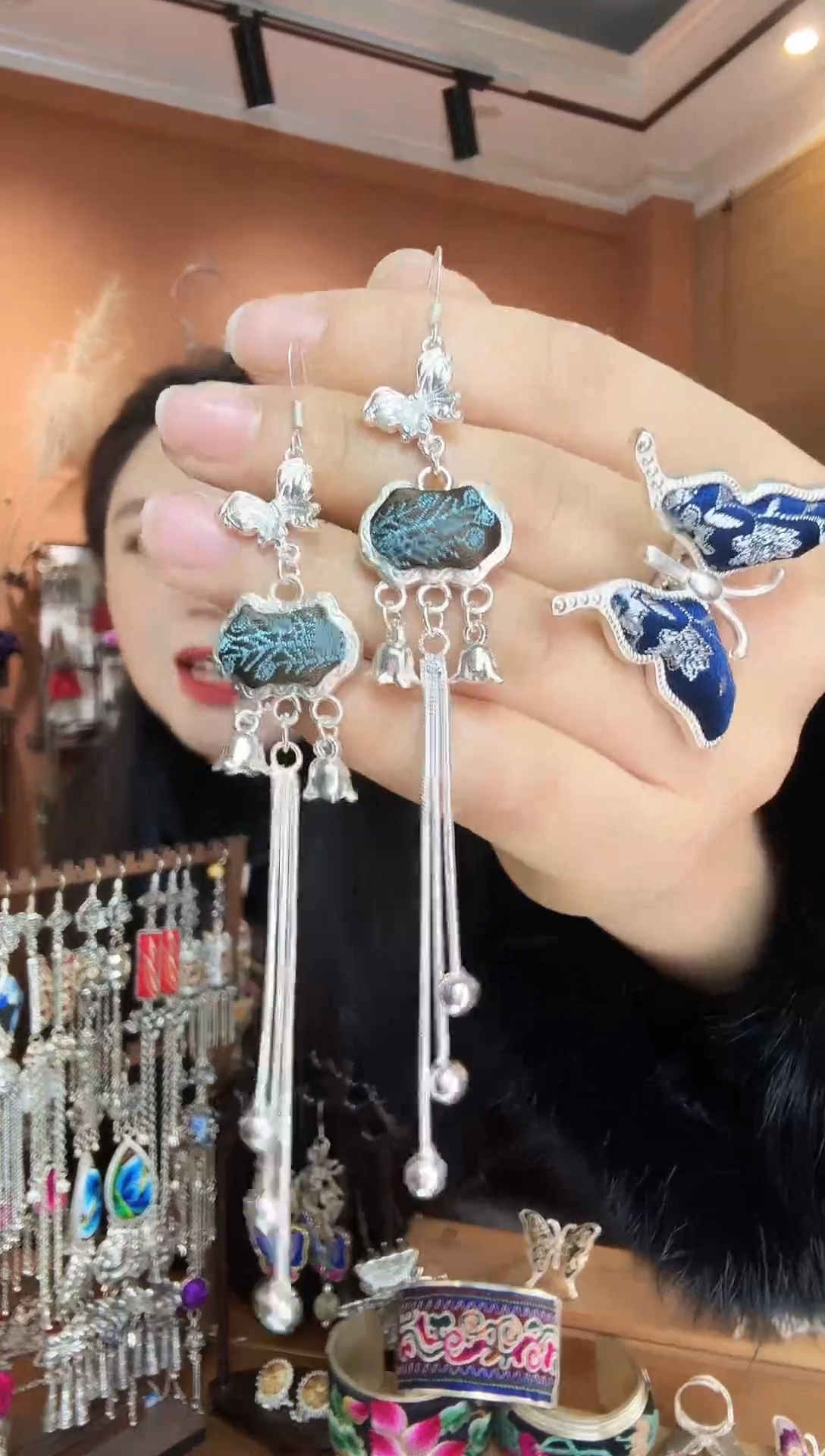 刺绣纯手工民族风耳环