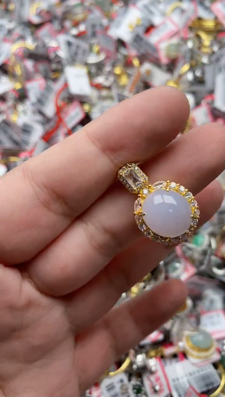 【闪购商品】翡翠戒指银S925镶嵌55555---10