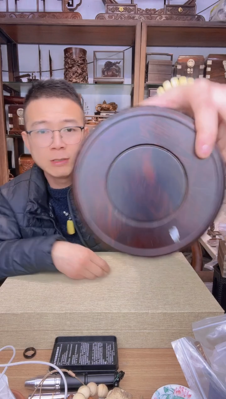 【闪购商品】乌木类书架133微凹香几底座  库存瑕疵
