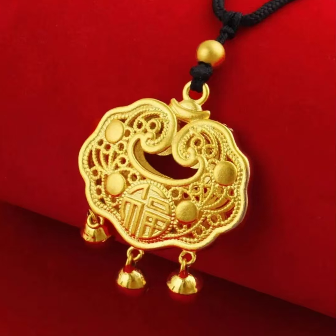 合金吊坠 2025新款【平安锁吊坠】时尚 气质 潮流 百搭 精美 精工