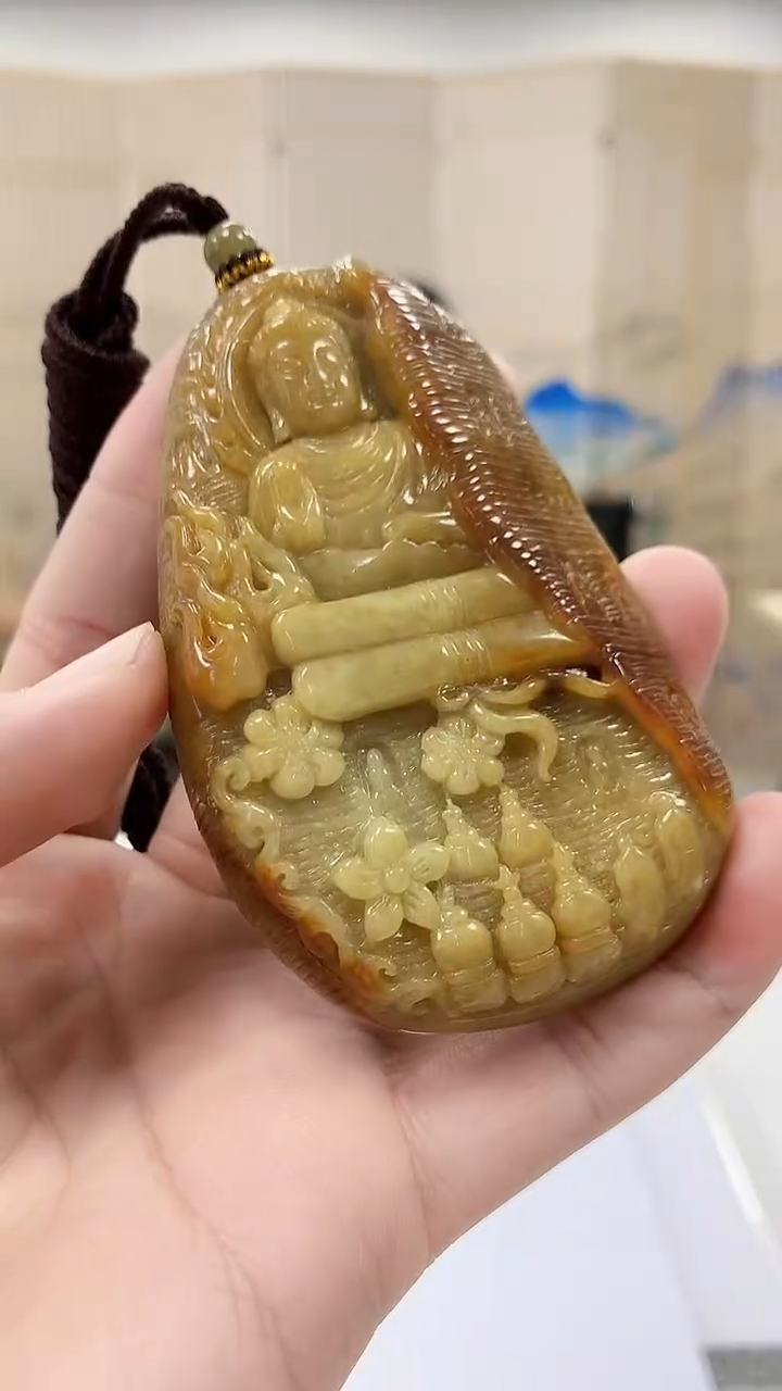 【闪购商品】定制翡翠未镶嵌5152bb-毛货挂件153