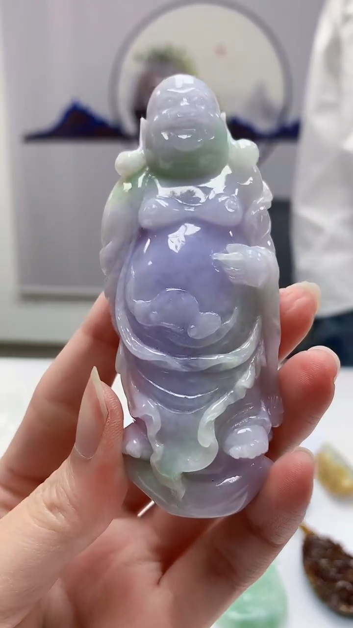 【闪购商品】定制翡翠未镶嵌5028zm-毛货挂件佛209