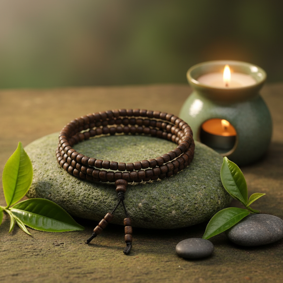 沉香海南莺歌绿奇楠0.4桶珠多圈168颗沉香手串