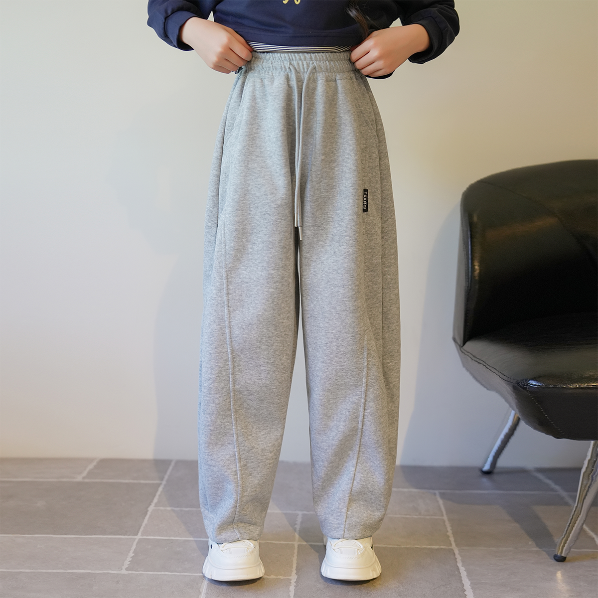 现货【经典三色卫裤】长裤7516女童秋季休闲裤女宝直筒裤卫裤潮酷