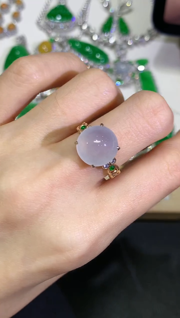 【闪购商品】翡翠颈饰18K金镶嵌团购6