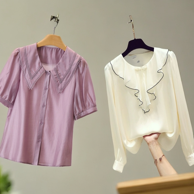 【黛姐专属】321-360气质时尚小众设计感衬衫