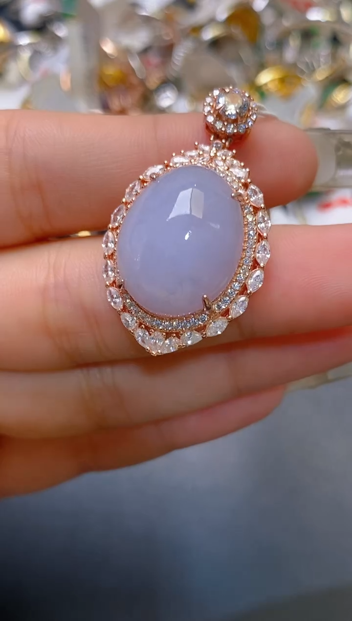 【闪购商品】翡翠耳饰银S925镶嵌天然A货翡翠1