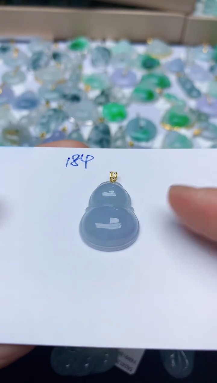 【闪购商品】翡翠颈饰18K金镶嵌天然翡翠A货  