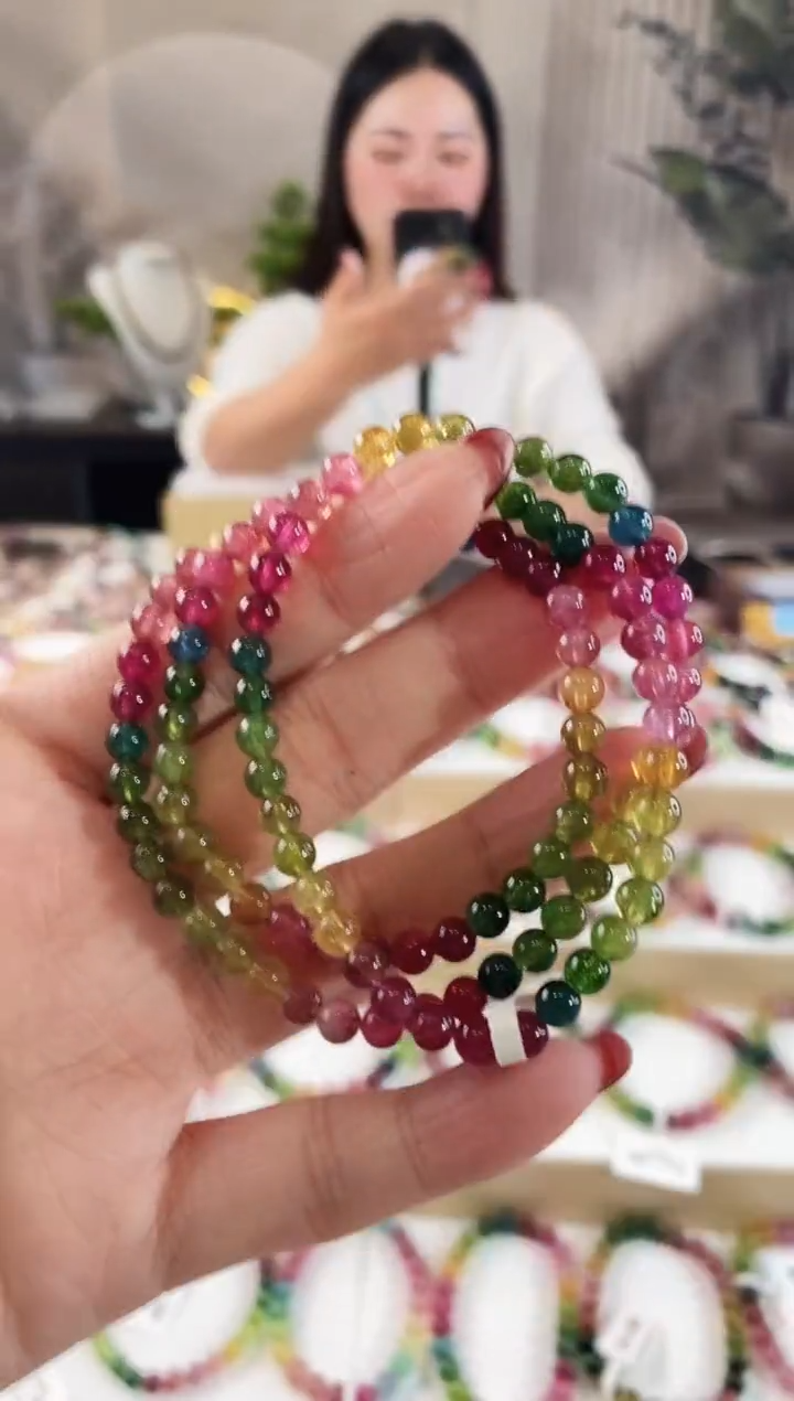 【闪购商品】碧玺手串未镶嵌G2135 三圈颜色微差