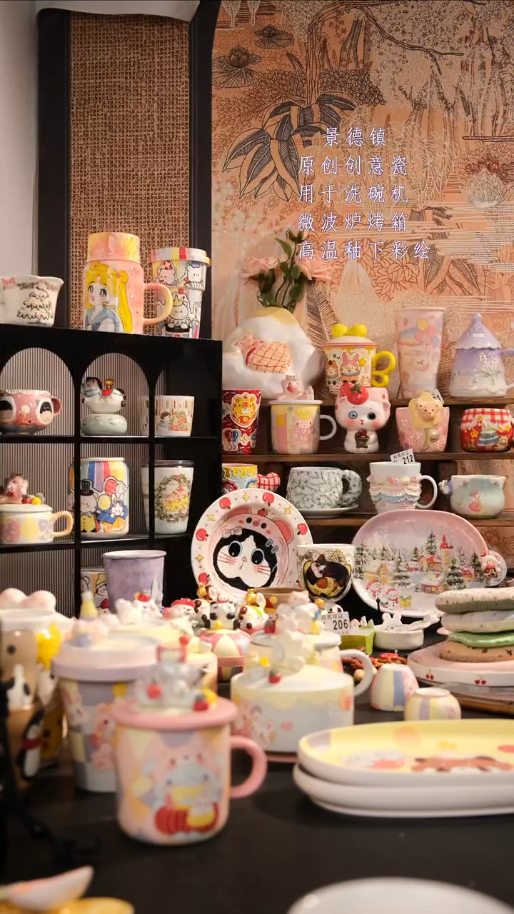 摆件陶南*旺的可以陶瓷手工手绘设计师款